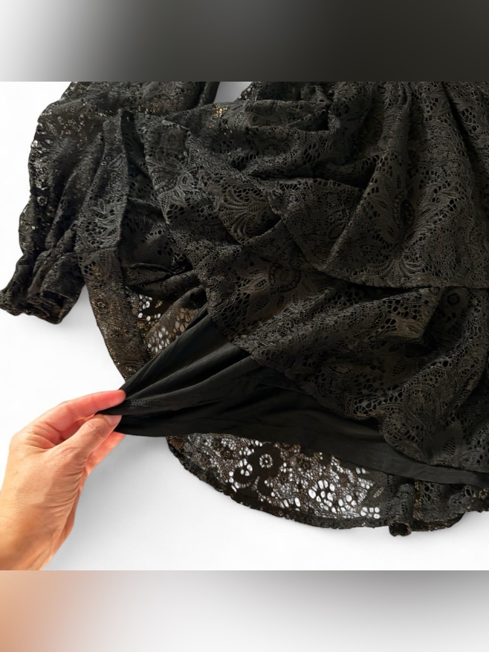 BlackMilk Immortal Lace Tier Dress 🖤 Goth Fairy Witchy Cottagecore - Picture 8 of 8